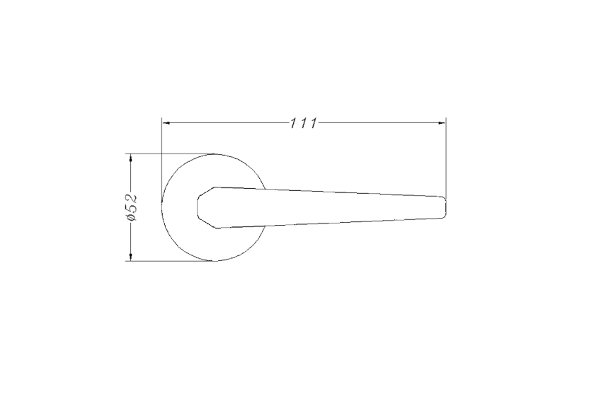 ASEC URBAN Orlando Lever on Round Rose Door Furniture Ebony