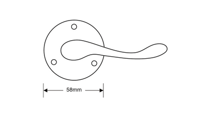 ASEC Victorian Scroll Round Rose Lever Furniture