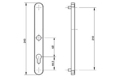 FULLEX Nanocoast Plate Mounted Lever Handle Furniture