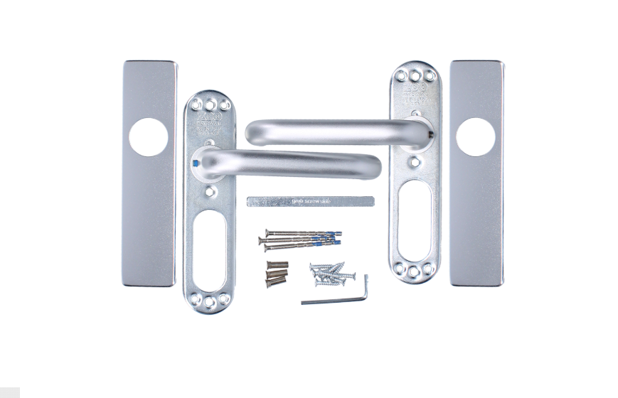 ZOO Return To Door Lever Handle On Latch Backplate FD30/60