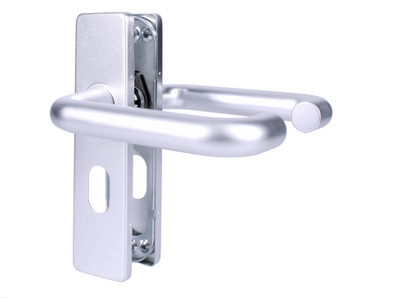 ZOO Return To Door Lever Handle On Oval Lock Backplate FD30/60