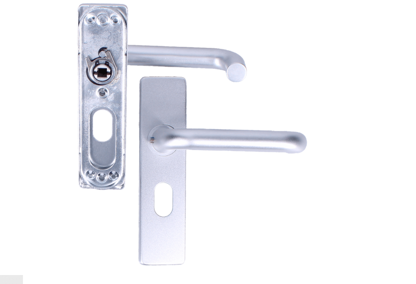 ZOO Return To Door Lever Handle On Oval Lock Backplate FD30/60