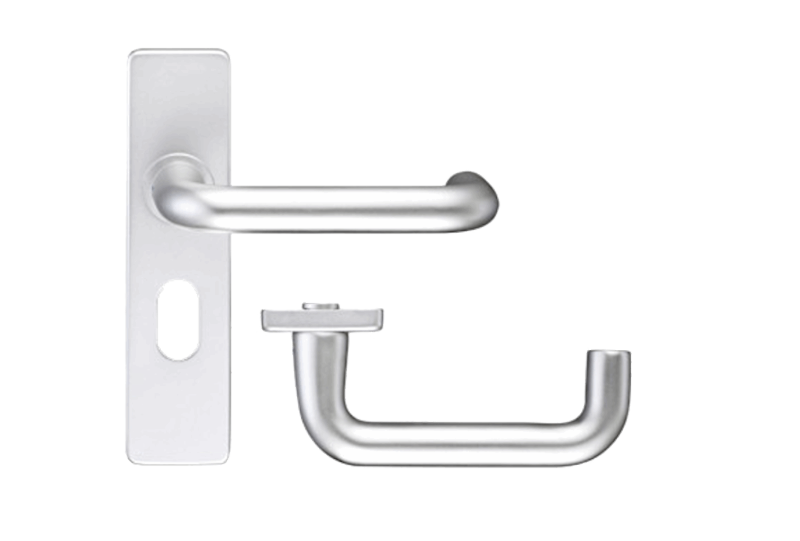 ZOO Return To Door Lever Handle On Oval Lock Backplate FD30/60