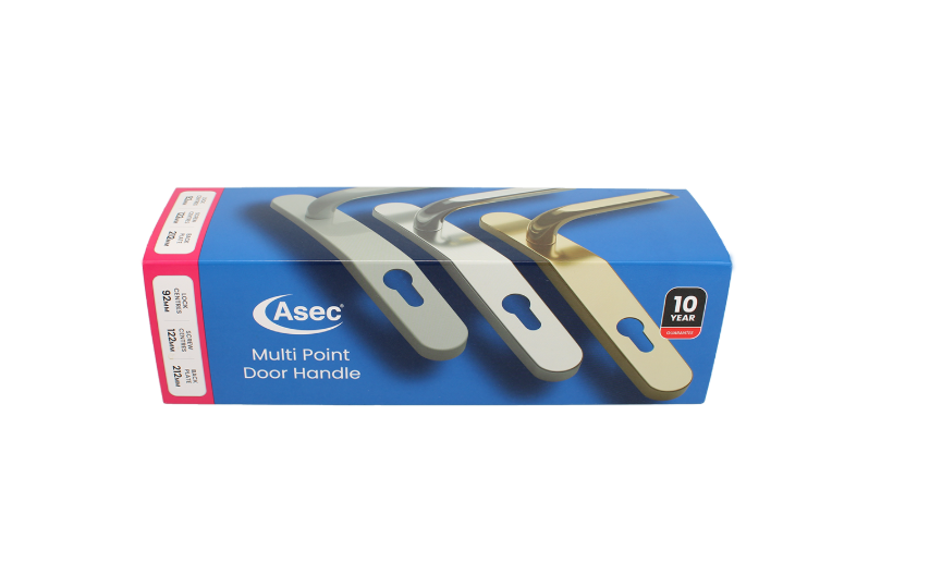 ASEC Evo Sprung Lever/Lever Multipoint Door Handles 68mm PZ 246mm Backplate 215mm Fixings