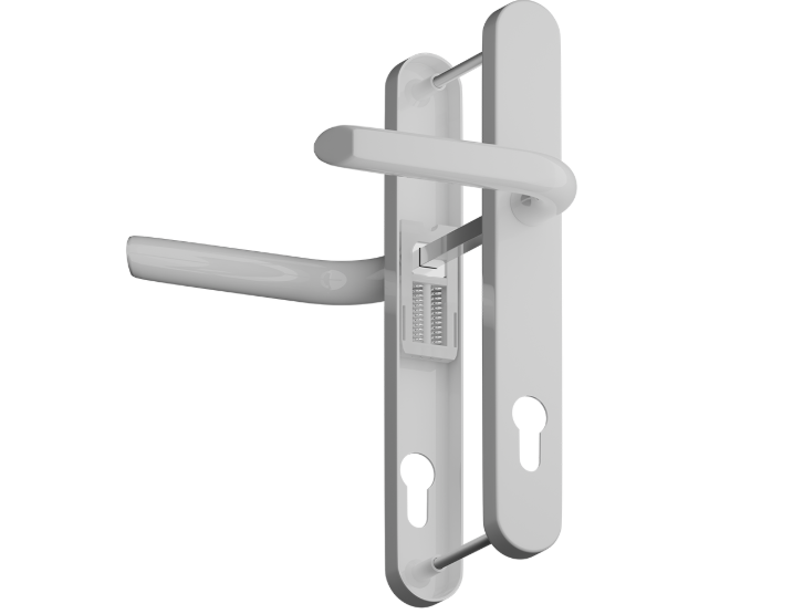 ASEC Evo Sprung Lever/Lever Multipoint Door Handles 92mm PZ 242mm Backplate 210mm Fixings