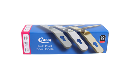 ASEC Evo Sprung Lever/Moveable Pad Multipoint Door Handles 92mm & 62mm PZ 245mm Backplate 212mm Fixings