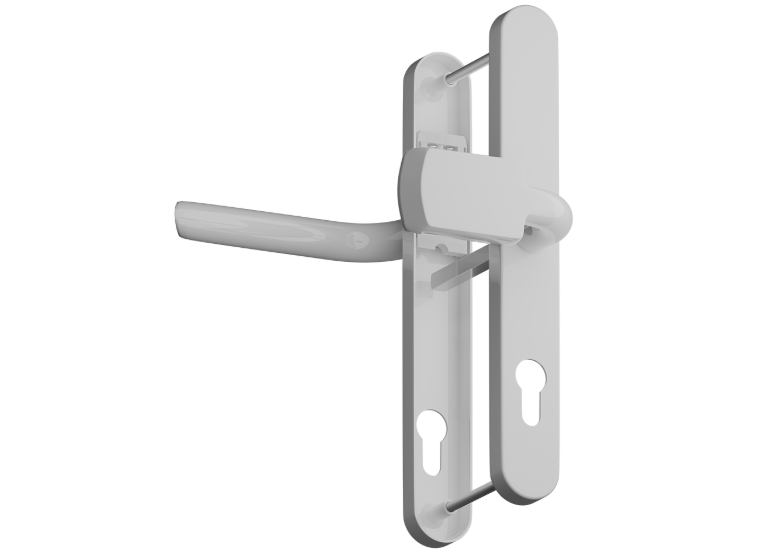 ASEC Evo Sprung Lever/Moveable Pad Multipoint Door Handles 92mm & 62mm PZ 245mm Backplate 212mm Fixings