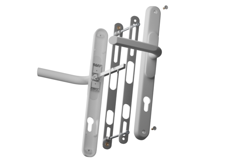 CHAMELEON Pro XL Sprung Adjustable Lever/Lever Multipoint Door Handles 59mm to 96mm PZ 156mm to 242mm Fixings