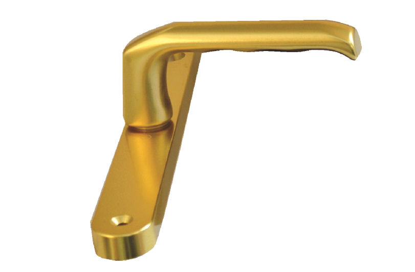 HOPPE London 76G/3831N/113 Unsprung Lever/Moveable Pad Multipoint Door Handles 92mm & 62mm PZ 240mm Fixings