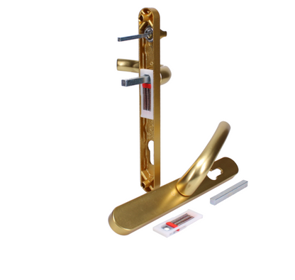 HOPPE Tokyo 1710RH/3633N/3623N Sprung Lever/Lever Multipoint Door Handles 92mm & 62mm PZ Narrow Backplate 215mm Fixings With Snib