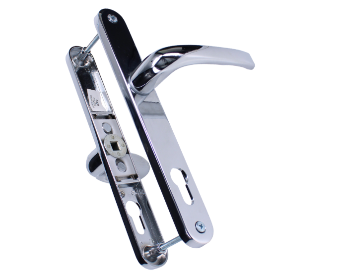 MILA Prolinea Sprung Lever/Moveable Pad Multipoint Door Handles 92mm & 62mm PZ 240mm Backplate 211mm Fixings
