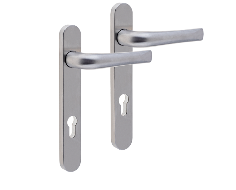 MILA Supa Unsprung Lever/Lever Multipoint Door Handles 92mm PZ 240mm Backplate 210mm Fixings