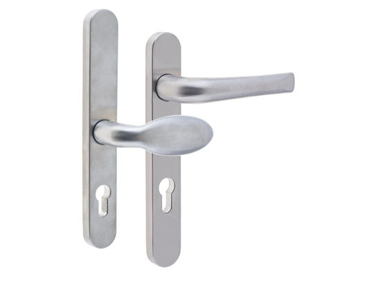 MILA Supa Unsprung Lever/Moveable Pad Multipoint Door Handles 92mm PZ 220mm Backplate 122mm Fixings