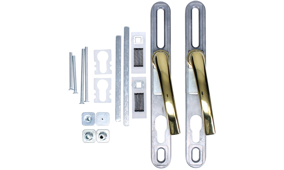 WINLOCK Universal Repair Handle Frame Set Sprung Adjustable Lever/Lever Multipoint Door Handles 62mm to 92mm PZ 160mm to 220mm Fixings