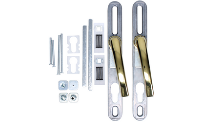 WINLOCK Universal Repair Handle Frame Set Sprung Adjustable Lever/Lever Multipoint Door Handles 62mm to 92mm PZ 160mm to 220mm Fixings