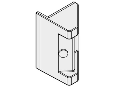 EXIDOR 406B Centre Latch Keep To Suit 400 Series With Rebated And Single Doors