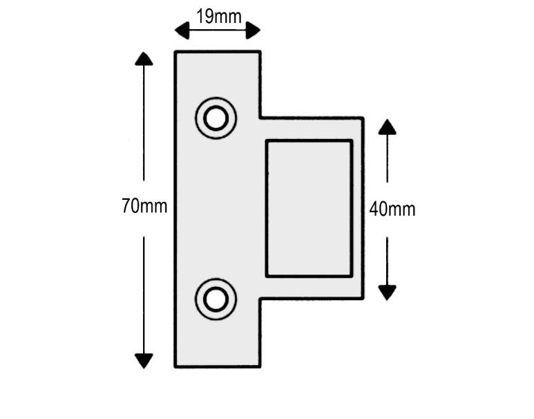 EXIDOR Box Latch Keep To Suit 296/297