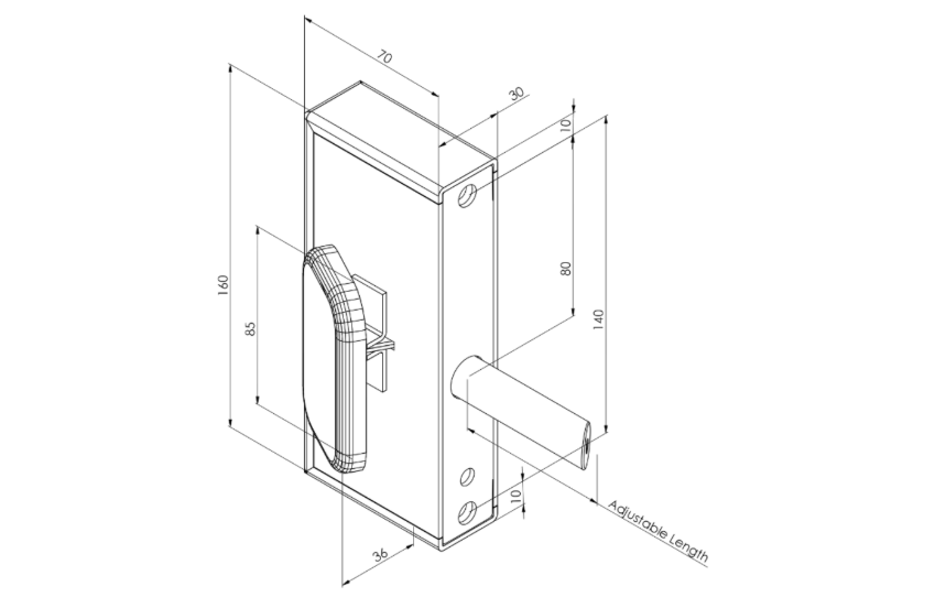 GATEMASTER Superlock Quick Exit Push Pad Digital Access