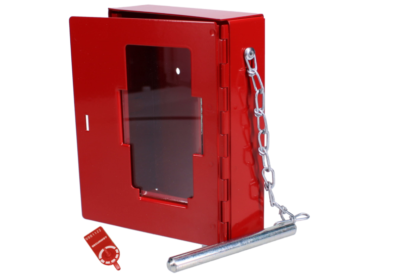 SECURIKEY EK0 Emergency Key Box Glass Fronted With Tamper Seal & Hammer