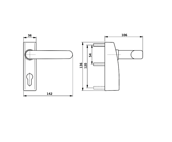 DORMAKABA PHT 01 Lever Operated Outside Access Device