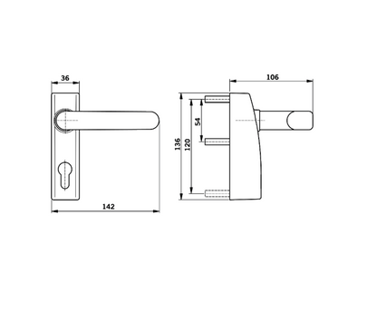 DORMAKABA PHT 01 Lever Operated Outside Access Device