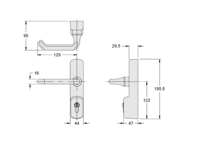 EXIDOR 525 Euro Lever Operated UPVC Door Exit Device