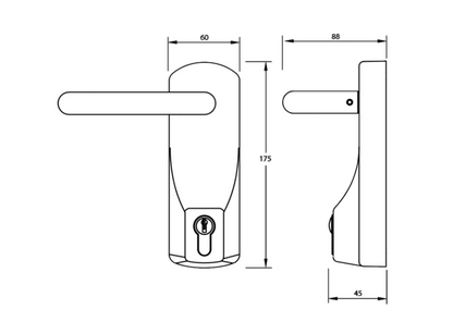 UNION ExiSAFE Lever Operated Outside Access Device