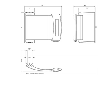 ADAMS RITE 4591 Paddle Handle To Suit MS1890 Series