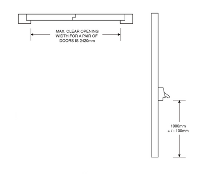 ASEC Double Rebated Panic Bolt Set
