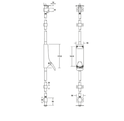 UNION ExiSAFE Push Pad Bolt To Suit Single Doors