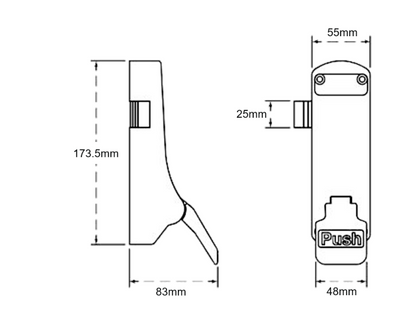 EXIDOR 297 Push Pad Panic Latch