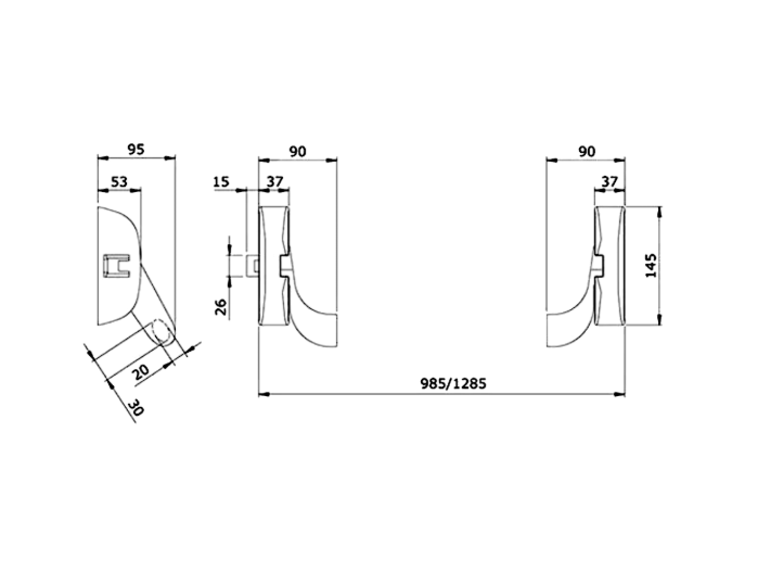 ISEO Idea Base Modular Panic Exit Device Lateral Locking Zamac Non Self Locking Latch