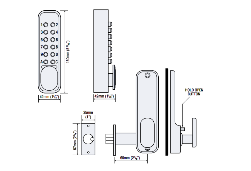 CODELOCKS CL160 Easycode Digital Lock