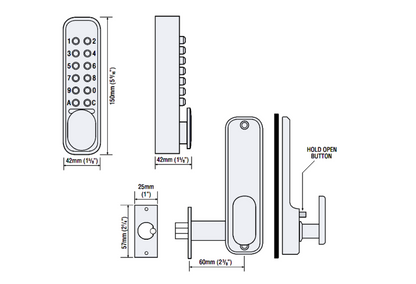 CODELOCKS CL160 Easycode Digital Lock