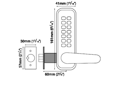CODELOCKS CL410 Digital Lock With Tubular Mortice Latch CL410