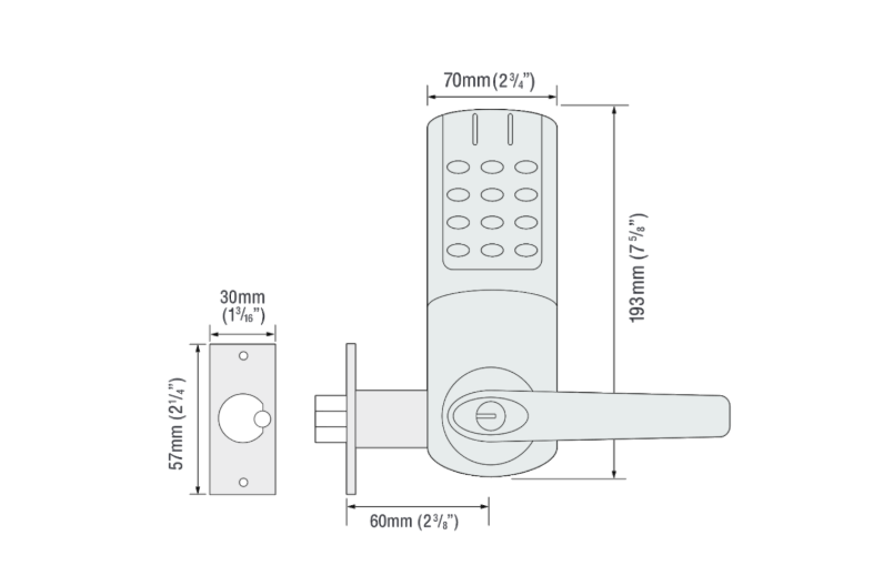 CODELOCKS CL5010 Battery Operated Digital Lock