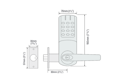 CODELOCKS CL5010 Battery Operated Digital Lock