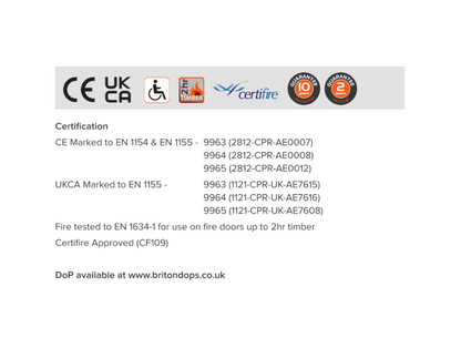 BRITON 996 Series Fire Rated Hold Open Door Closer
