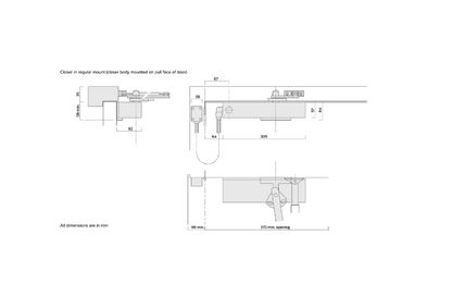 BRITON 996 Series Fire Rated Hold Open Door Closer