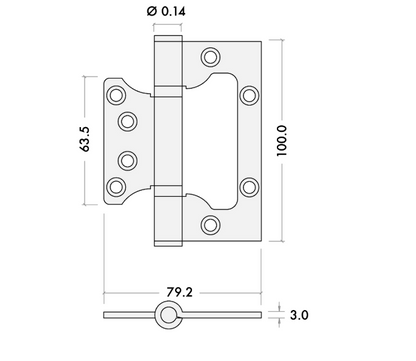 ZOO Flush Hinge ZHSSFH Grade 11 CE/UKCA