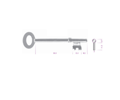 ASEC Pre-Cut FB4 Key To Suit Marsden Fire Brigade Locks