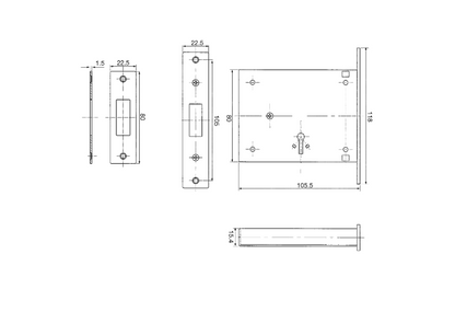 WALSALL LOCKS FB 2 Lever Deadlock