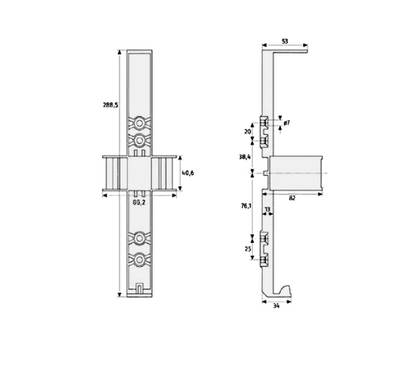 ABUS FLS580 Wall Bracket Holder For Fire Extinguisher