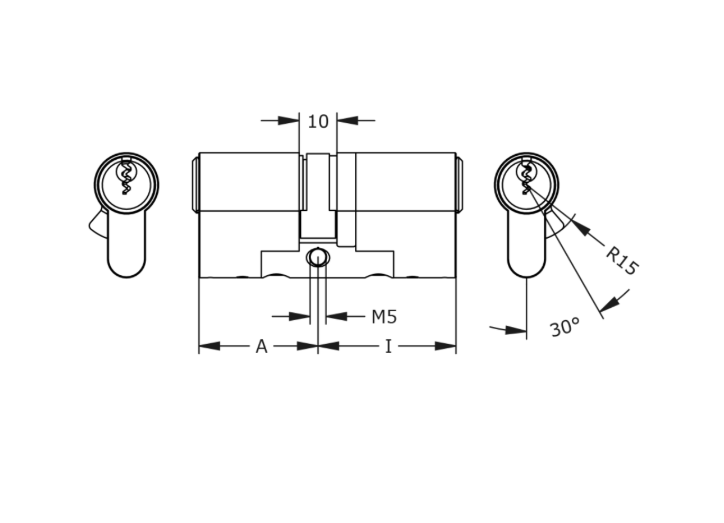 EVVA EPSnp DZ Euro Double Cylinder Keyed To Differ 3 Keys TS007 3*