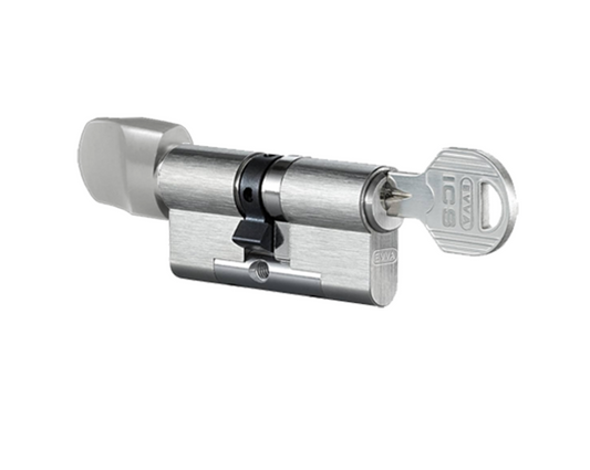 EVVA ICS KDZ Euro Key & Turn Cylinder Keyed To Differ 3 Keys TS007 3*