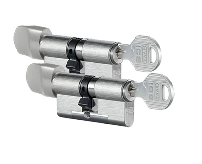 EVVA ICS Keyed Alike Pair KDZ Key & Turn Euro Cylinder 6 Keys TS007 3*