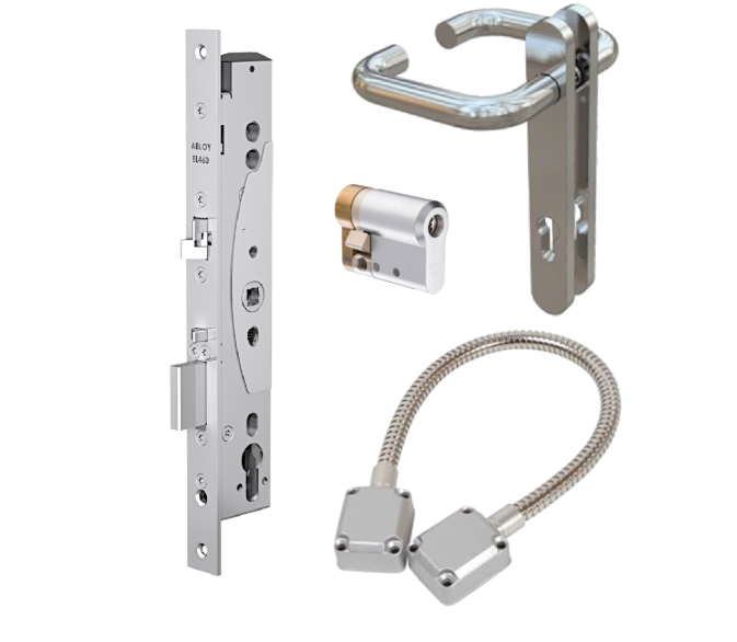 ABLOY EL460 Narrow Stile DIN Electric Lock EN179 Compliant Package 3E