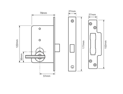 UNION 4K-3WH 6 Lever Escape Deadlock