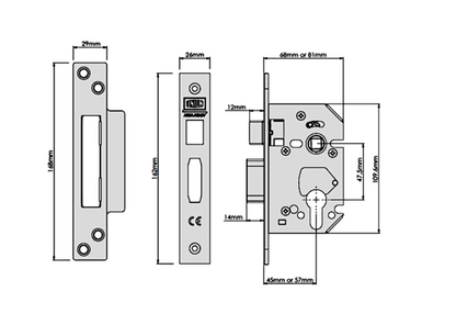 UNION JL22EUS StrongBOLT Euro Sashcase