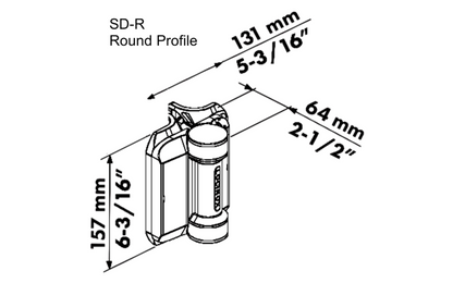 LOCINOX Serval 180 Degree Spring Gate Hinge With Self Drilling Screws